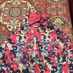 Reebok Pink and Blue Camo Jacket